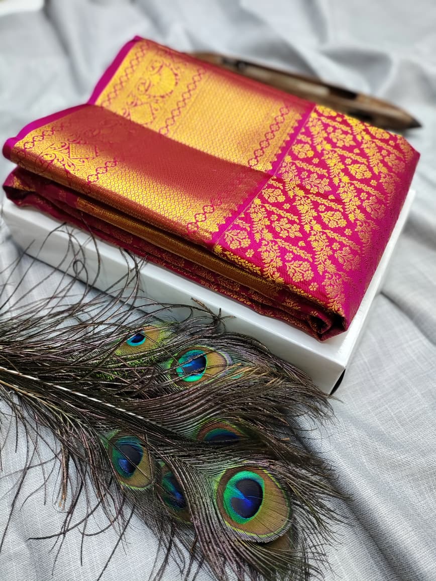 Pure Silk Saree – |100% Original Silk Traditional Elegance| M34 - Sri Sakthi Pugazh Tex - Pure Silk