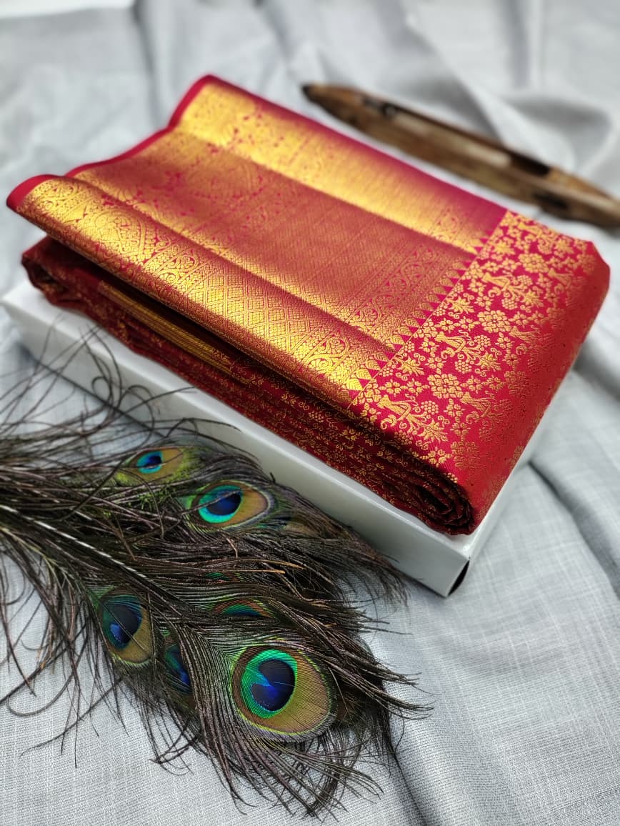 Pure Silk Saree – |100% Original Silk Traditional Elegance| M35 - Sri Sakthi Pugazh Tex - Pure Silk