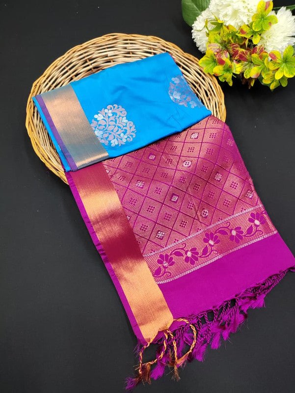 Ramaniyam Soft Silk | Zari Saree | RMY214 - Sri Sakthi Pugazh Tex RMY214 - Soft Silk
