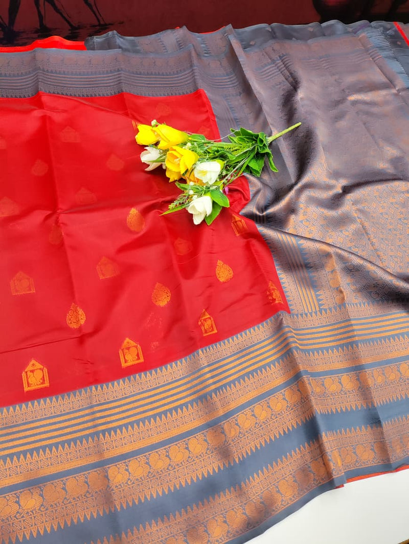Ramya Pandian Saree(Red) RPP02 - Sri Sakthi Pugazh Tex -