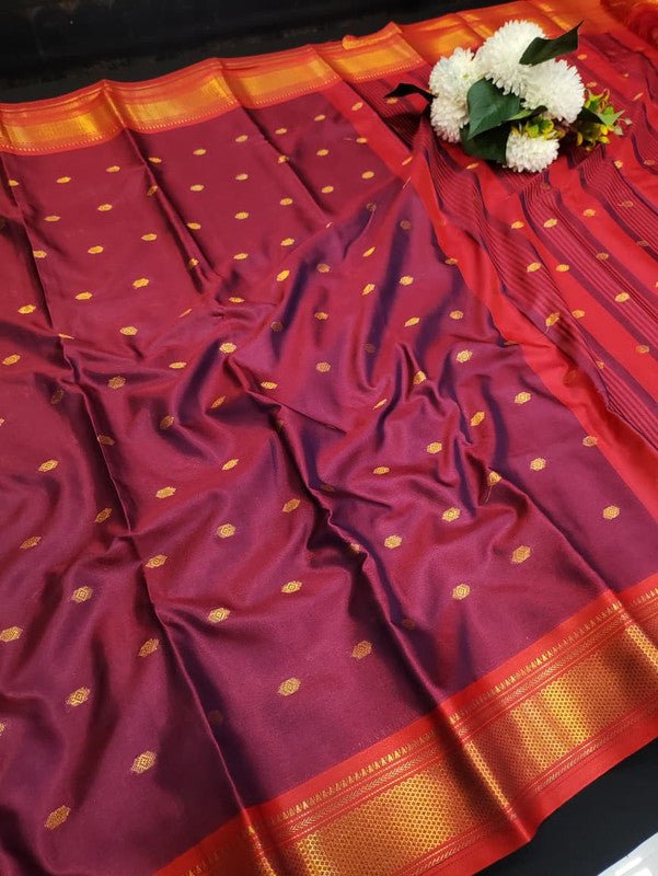 Ruby Soft Silk Saree with |Zari Work| R08 - Sri Sakthi Pugazh Tex - Ruby Soft Silk