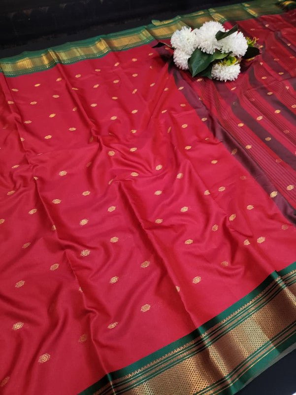 Ruby Soft Silk Saree with |Zari Work| R12 - Sri Sakthi Pugazh Tex - Ruby Soft Silk
