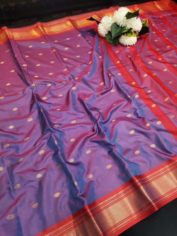 Ruby Soft Silk Saree with |Zari Work| R14 - Sri Sakthi Pugazh Tex - Ruby Soft Silk