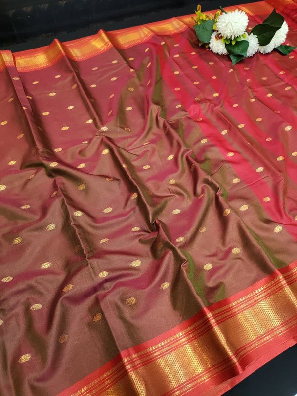 Ruby Soft Silk Saree with |Zari Work| R20 - Sri Sakthi Pugazh Tex - Ruby Soft Silk