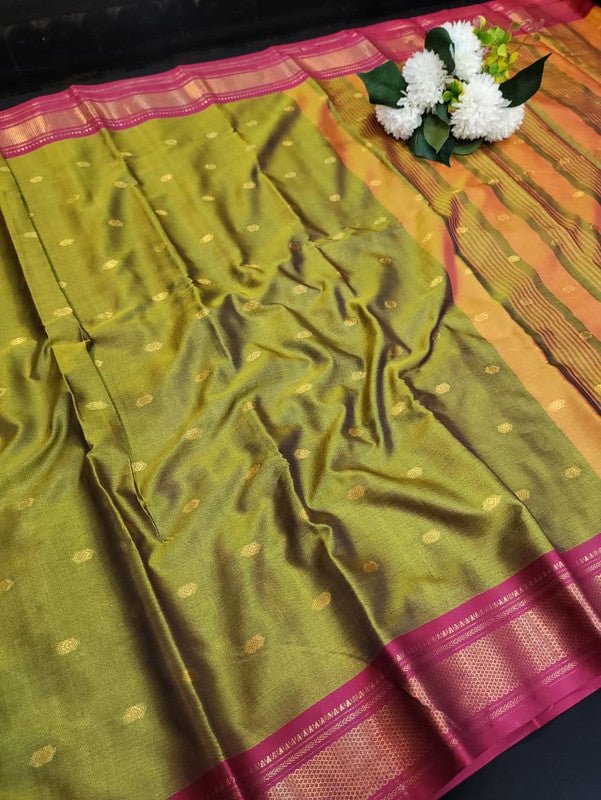 Ruby Soft Silk Saree with |Zari Work| R22 - Sri Sakthi Pugazh Tex - Ruby Soft Silk