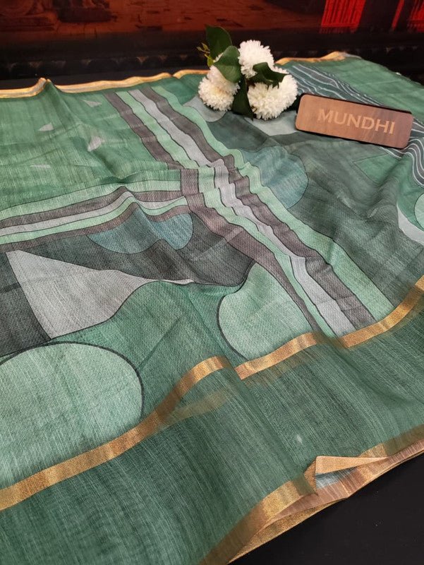 Rupam Digital Fancy Saree in premium fancy fabric for party wear