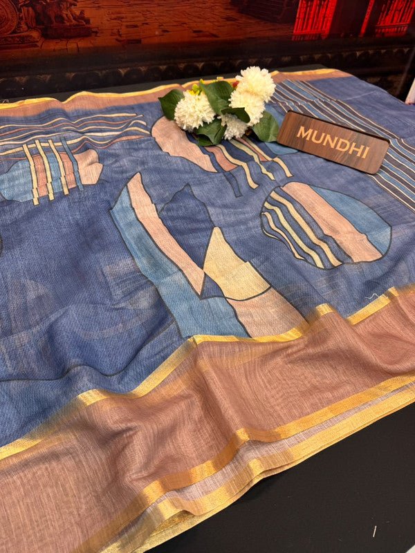 Rupam Digital Fancy Saree in premium fancy fabric for party wear