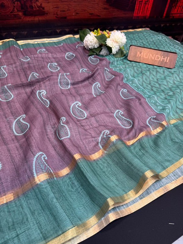 Rupam Digital Fancy Saree in premium fancy fabric for party wear