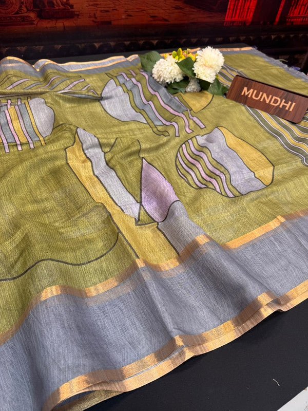 Rupam Digital Fancy Saree in premium fancy fabric for party wear