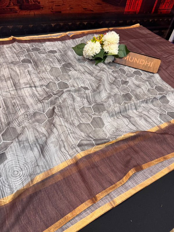 Rupam Digital Fancy Saree in premium fancy fabric for party wear