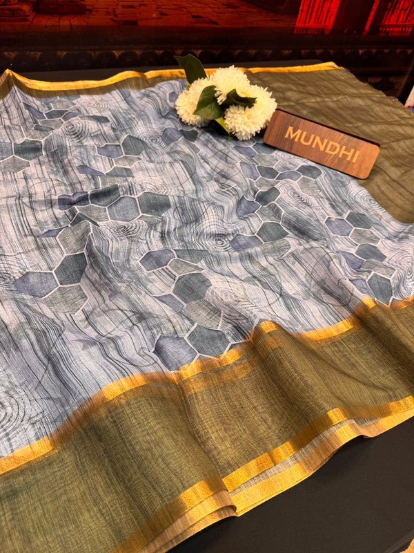 Rupam Digital Fancy Saree in premium fancy fabric for party wear