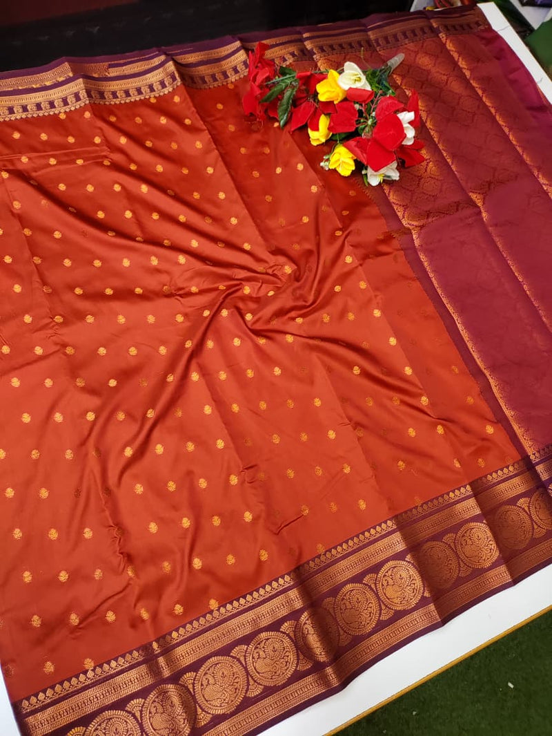 Rust Orange Saree RG52