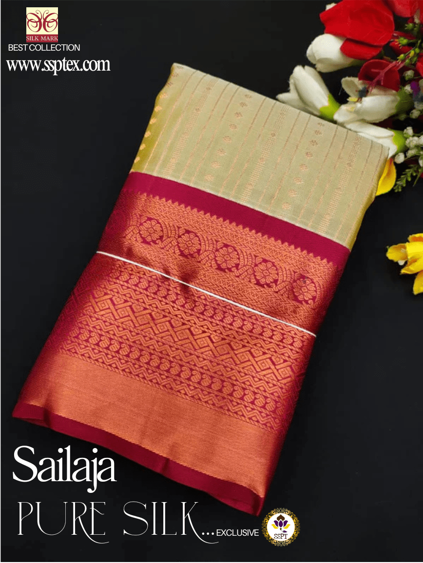 Sailaja Pure Pattu Silk E61 - Sri Sakthi Pugazh Tex E61 - Pure Silk