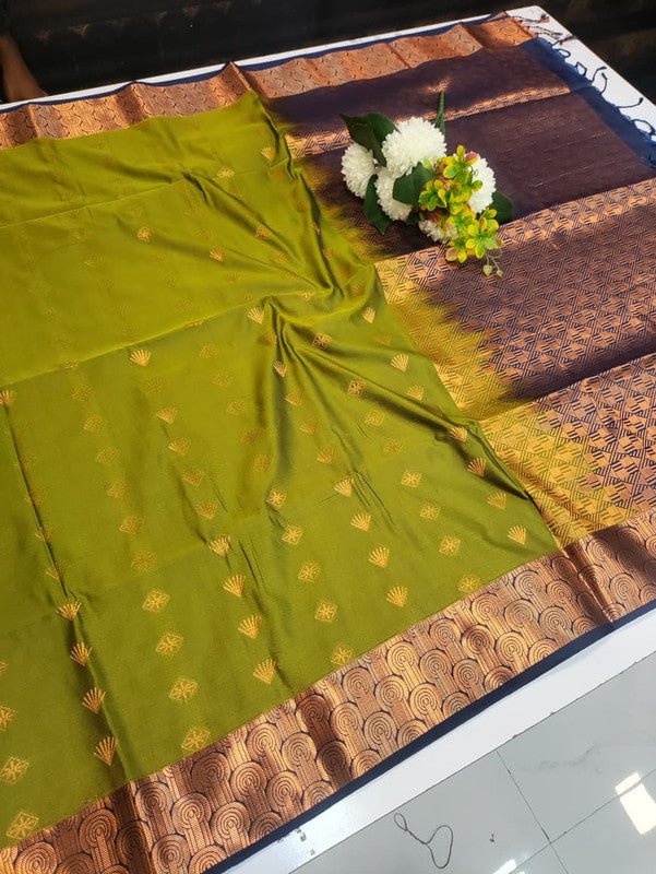 Semi Pure Art Silk Saree with elegant zari work for wedding wear