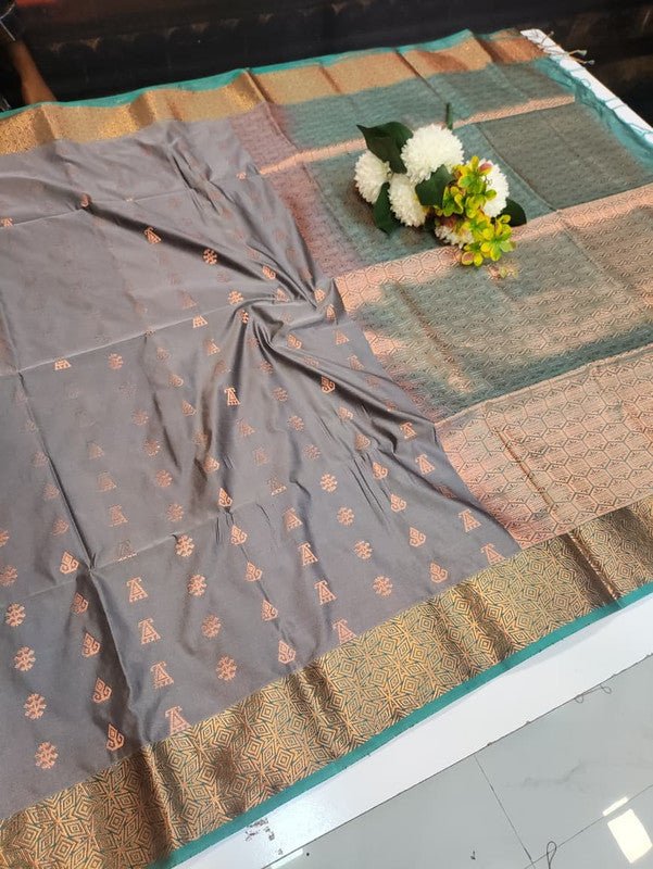 Semi Pure Art Silk Saree with elegant zari work for wedding wear