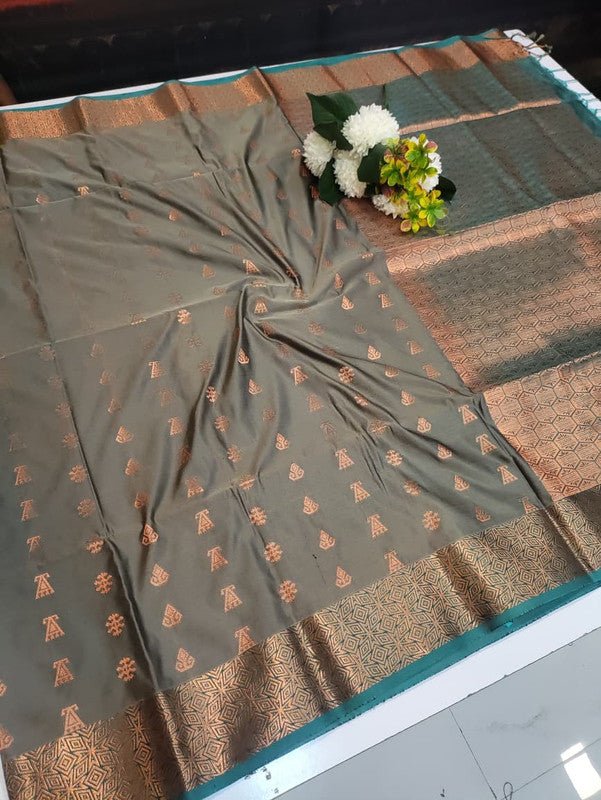 Semi Pure Art Silk Saree with elegant zari work for wedding wear