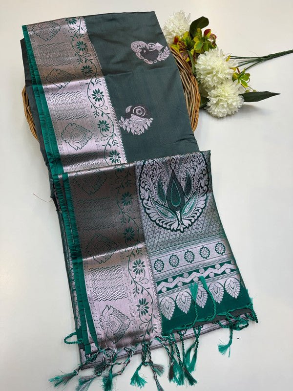 Semi Pure Art Silk Saree with elegant zari work for wedding wear