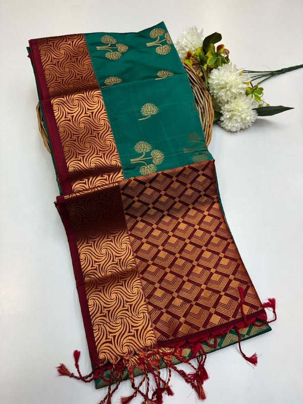 Semi Pure Art Silk Saree with elegant zari work for wedding wear