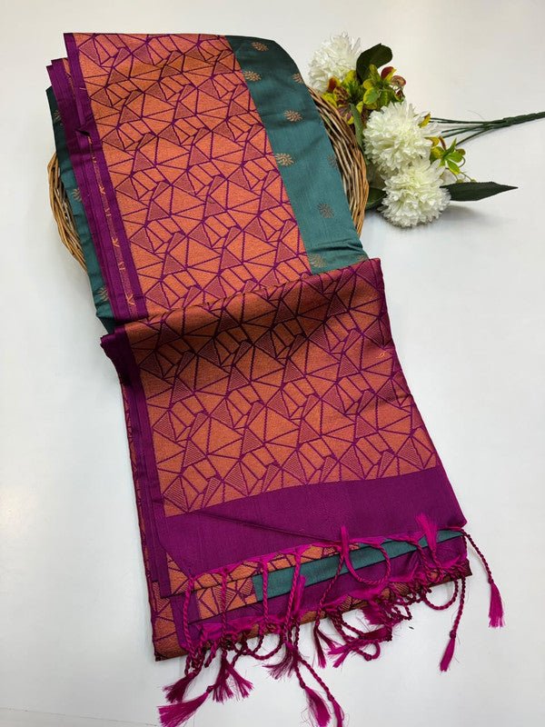 Semi Pure Art Silk Saree with elegant zari work for wedding wear