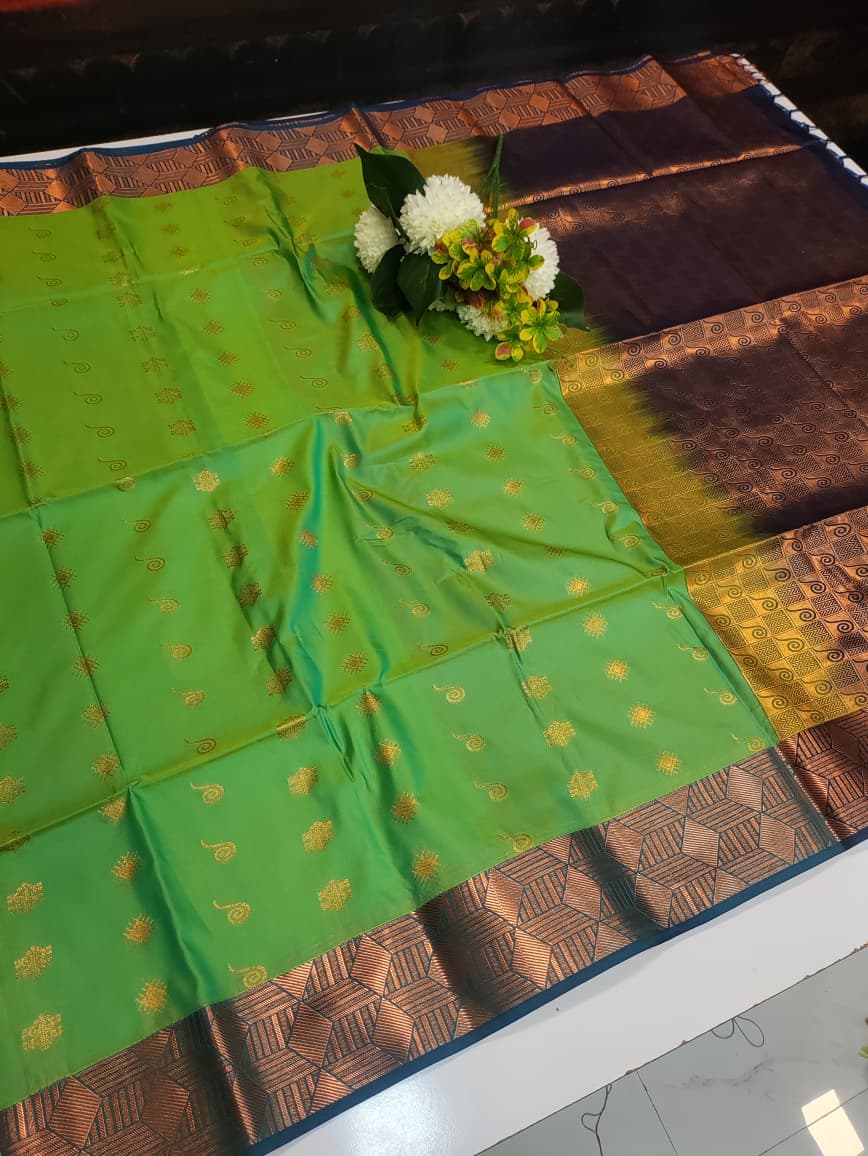 Semi Pure Art Silk Saree with elegant zari work for wedding wear