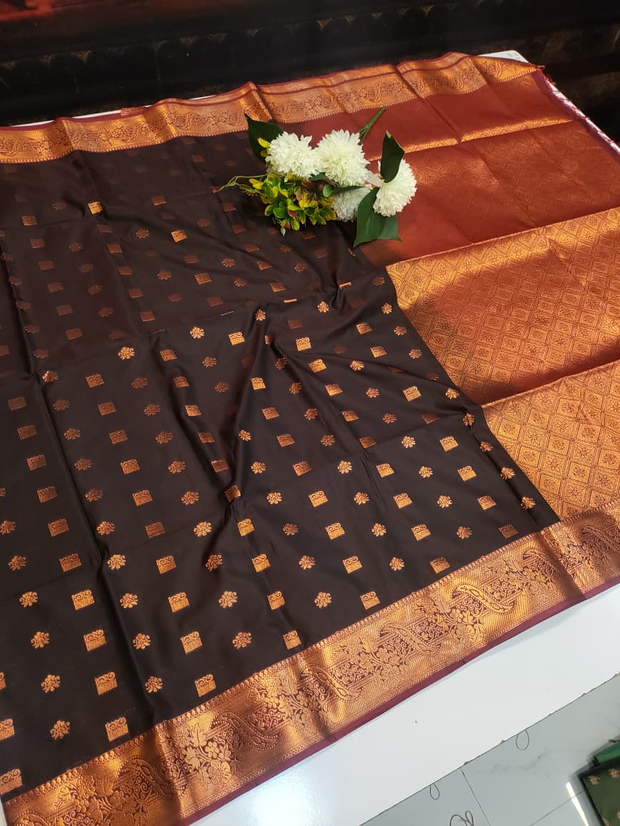 Semi Pure Art Silk Saree with elegant zari work for wedding wear