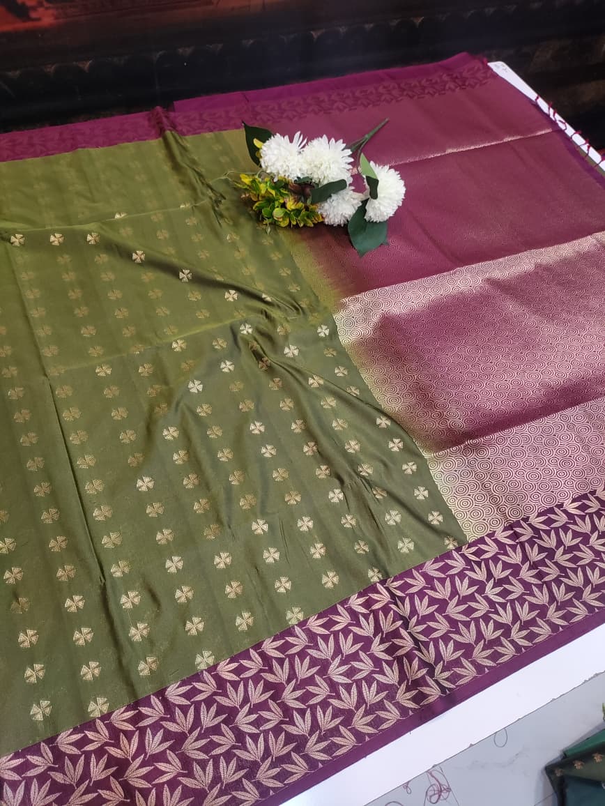Semi Pure Art Silk Saree with elegant zari work for wedding wear