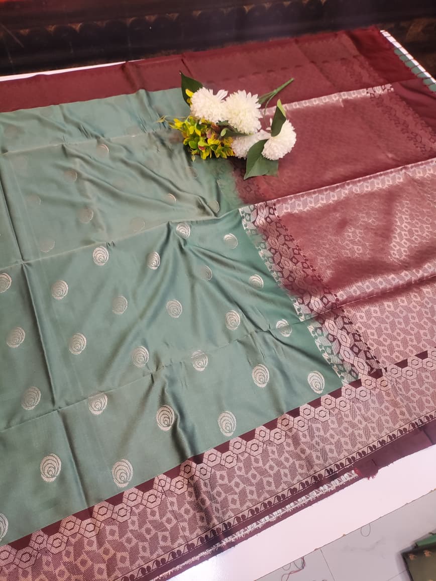 Semi Pure Art Silk Saree with elegant zari work for wedding wear