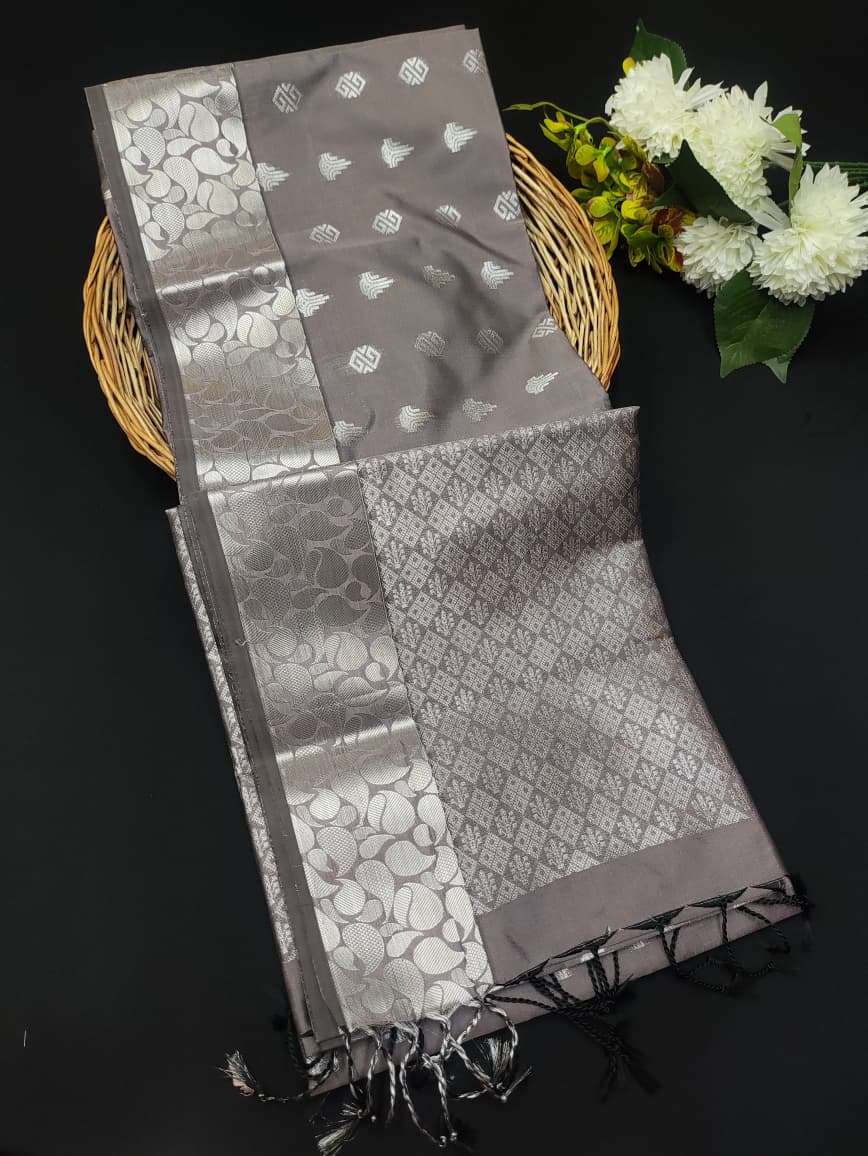 Semi Pure Art Silk Saree with elegant zari work for wedding wear