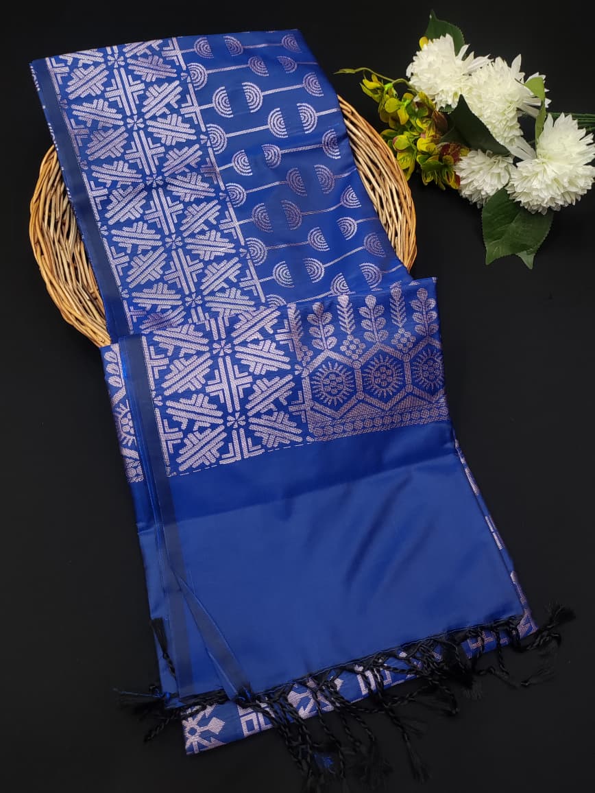 Semi Pure Art Silk Saree with elegant zari work for wedding wear
