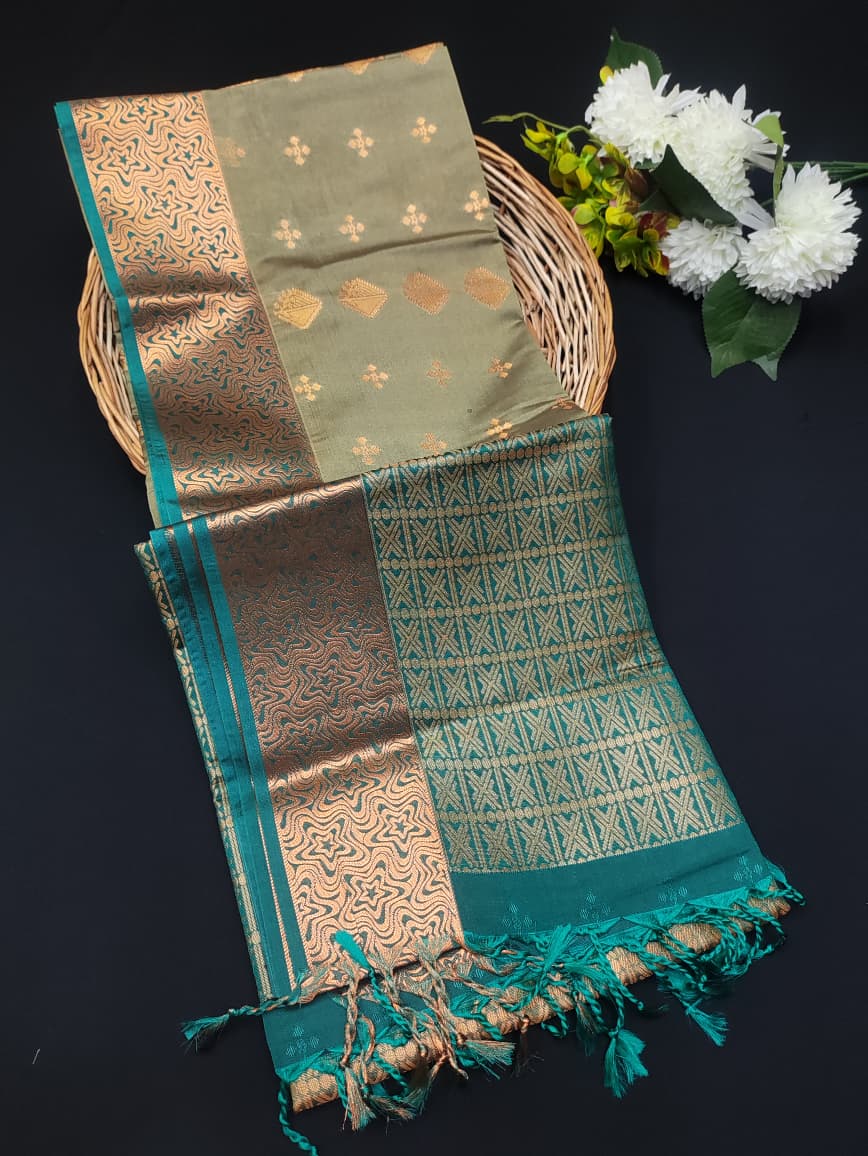 Semi Pure Art Silk Saree with elegant zari work for wedding wear