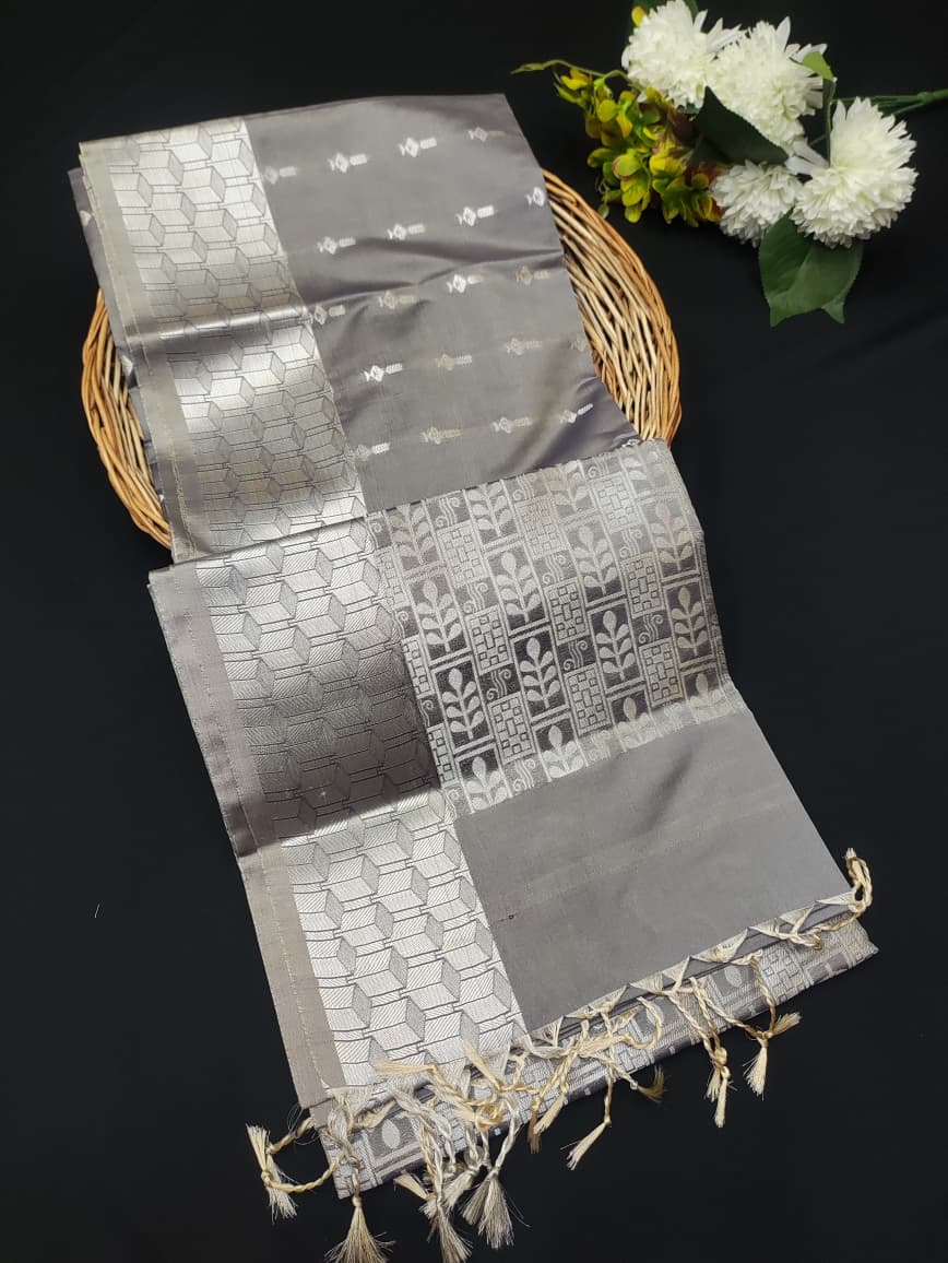 Semi Pure Art Silk Saree with elegant zari work for wedding wear