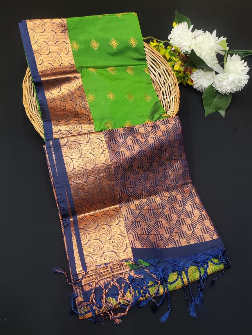 Semi Pure Art Silk Saree with elegant zari work for wedding wear