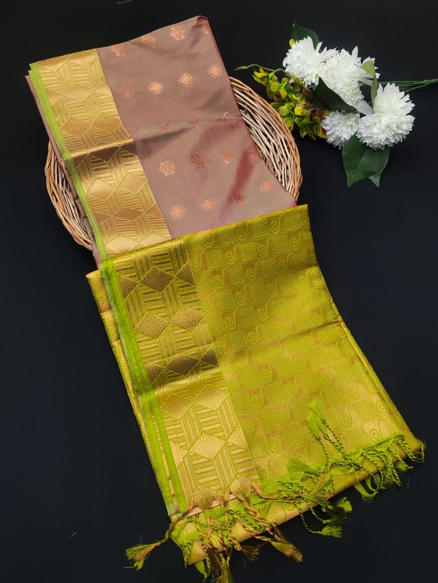 Semi Pure Art Silk Saree with elegant zari work for wedding wear