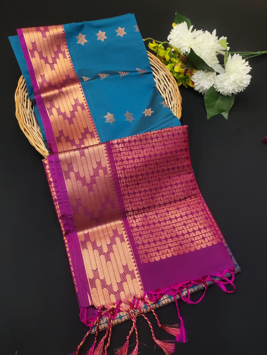 Semi Pure Art Silk Saree with elegant zari work for wedding wear