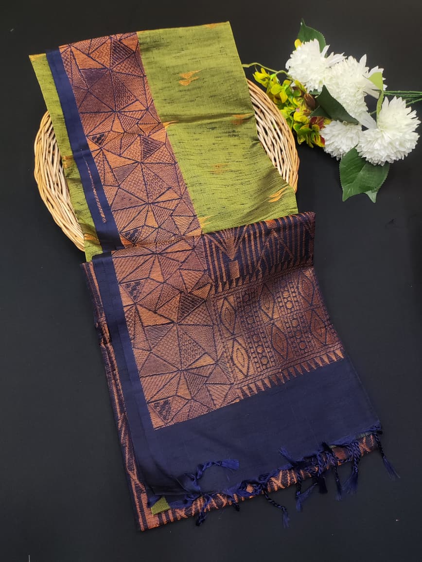 Semi Pure Art Silk Saree with elegant zari work for wedding wear