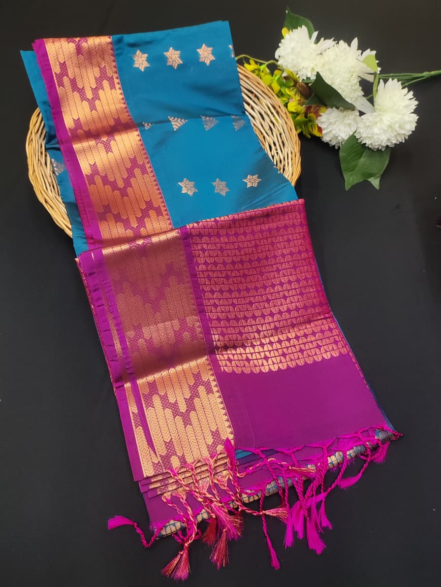 Semi Pure Art Silk Saree with elegant zari work for wedding wear