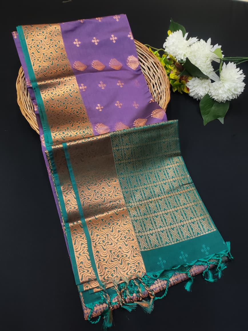 Semi Pure Art Silk Saree with elegant zari work for wedding wear
