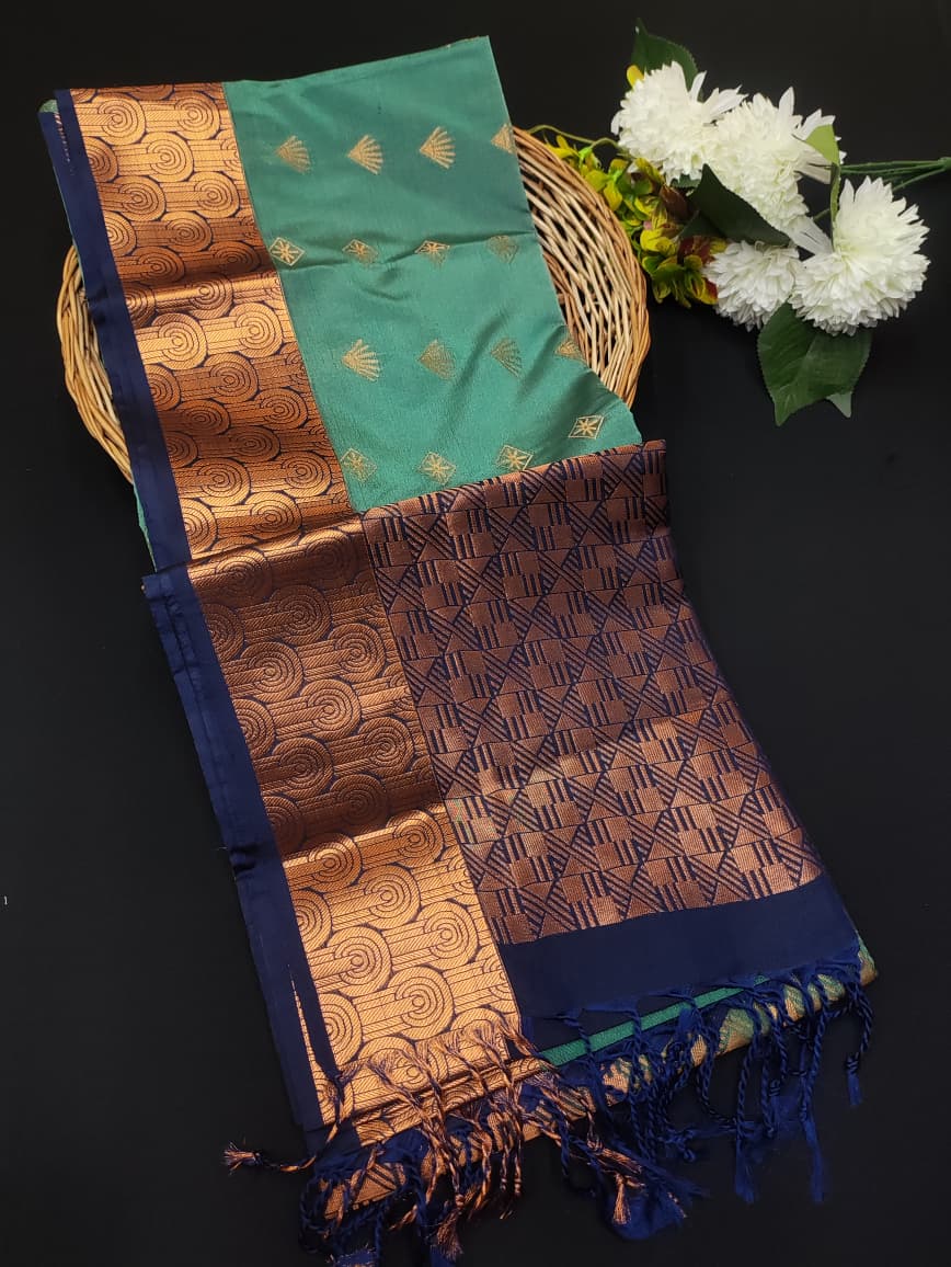 Semi Pure Art Silk Saree with elegant zari work for wedding wear