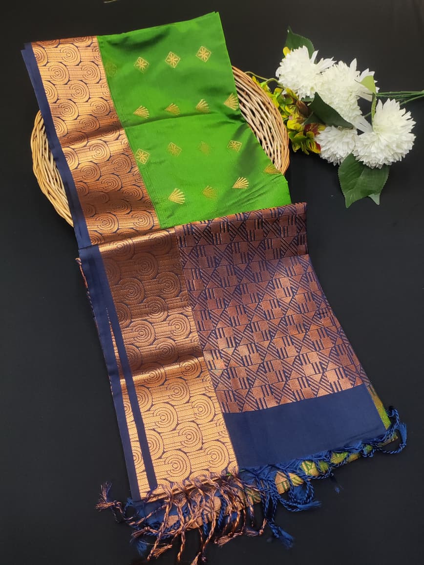 Semi Pure Art Silk Saree with elegant zari work for wedding wear