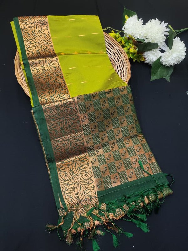 Semi Pure Art Silk Saree with elegant zari work for wedding wear