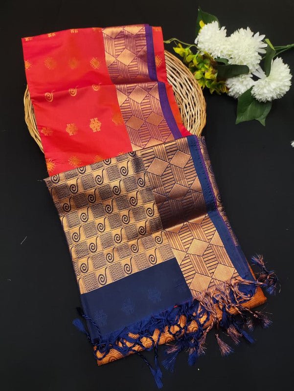 Semi Pure Art Silk Saree with elegant zari work for wedding wear