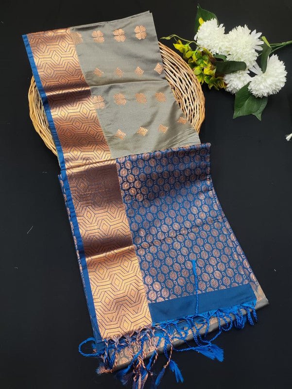 Semi Pure Art Silk Saree with elegant zari work for wedding wear