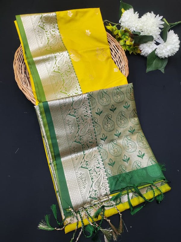 Semi Pure Art Silk Saree with elegant zari work for wedding wear