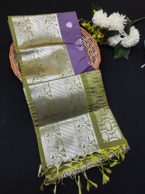 Semi Pure Art Silk Saree with elegant zari work for wedding wear
