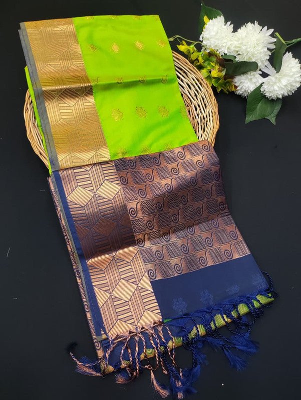 Semi Pure Art Silk Saree with elegant zari work for wedding wear