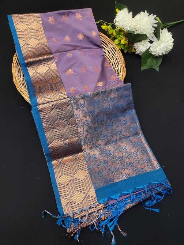 Semi Pure Art Silk Saree with elegant zari work for wedding wear