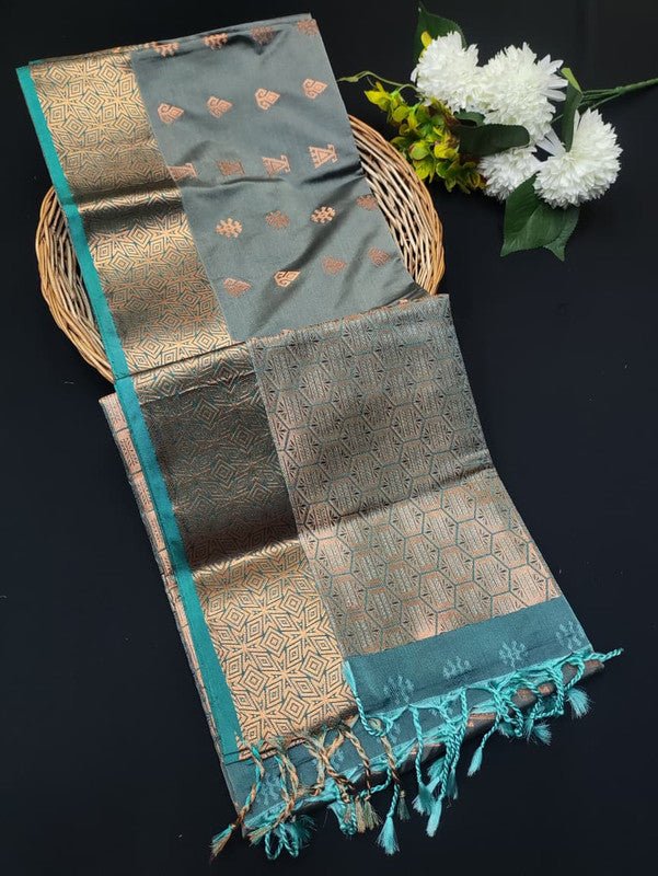 Semi Pure Art Silk Saree with elegant zari work for wedding wear