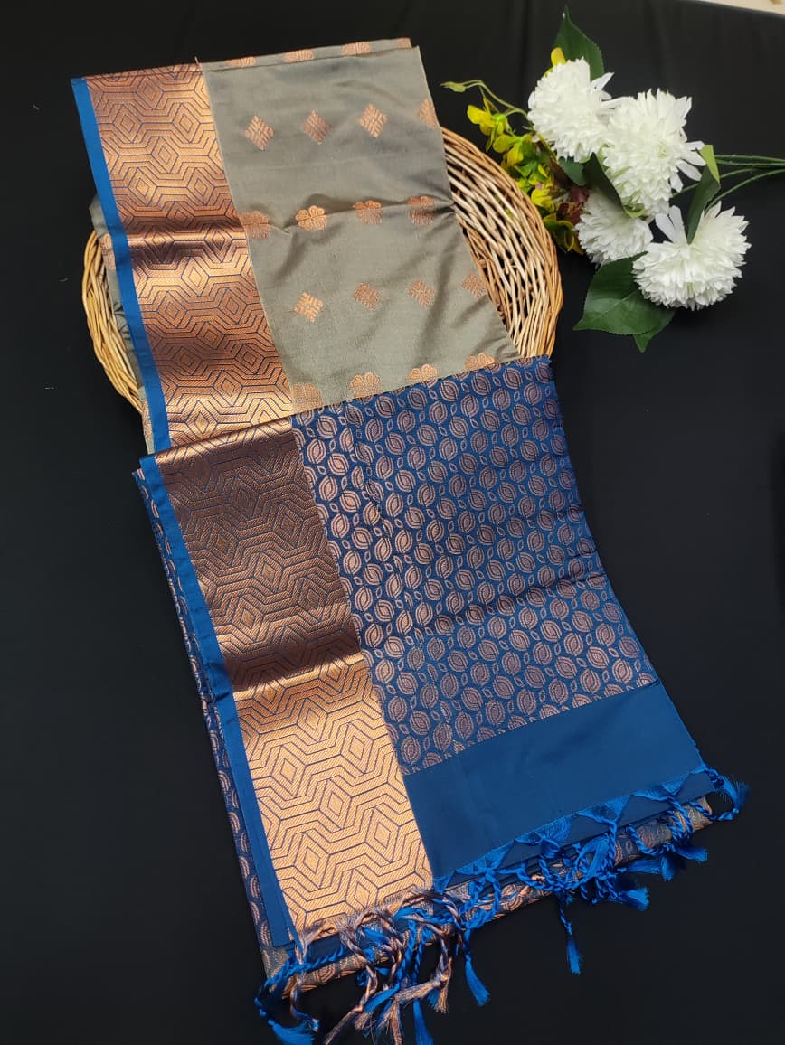 Semi Pure Art Silk Saree with elegant zari work for wedding wear