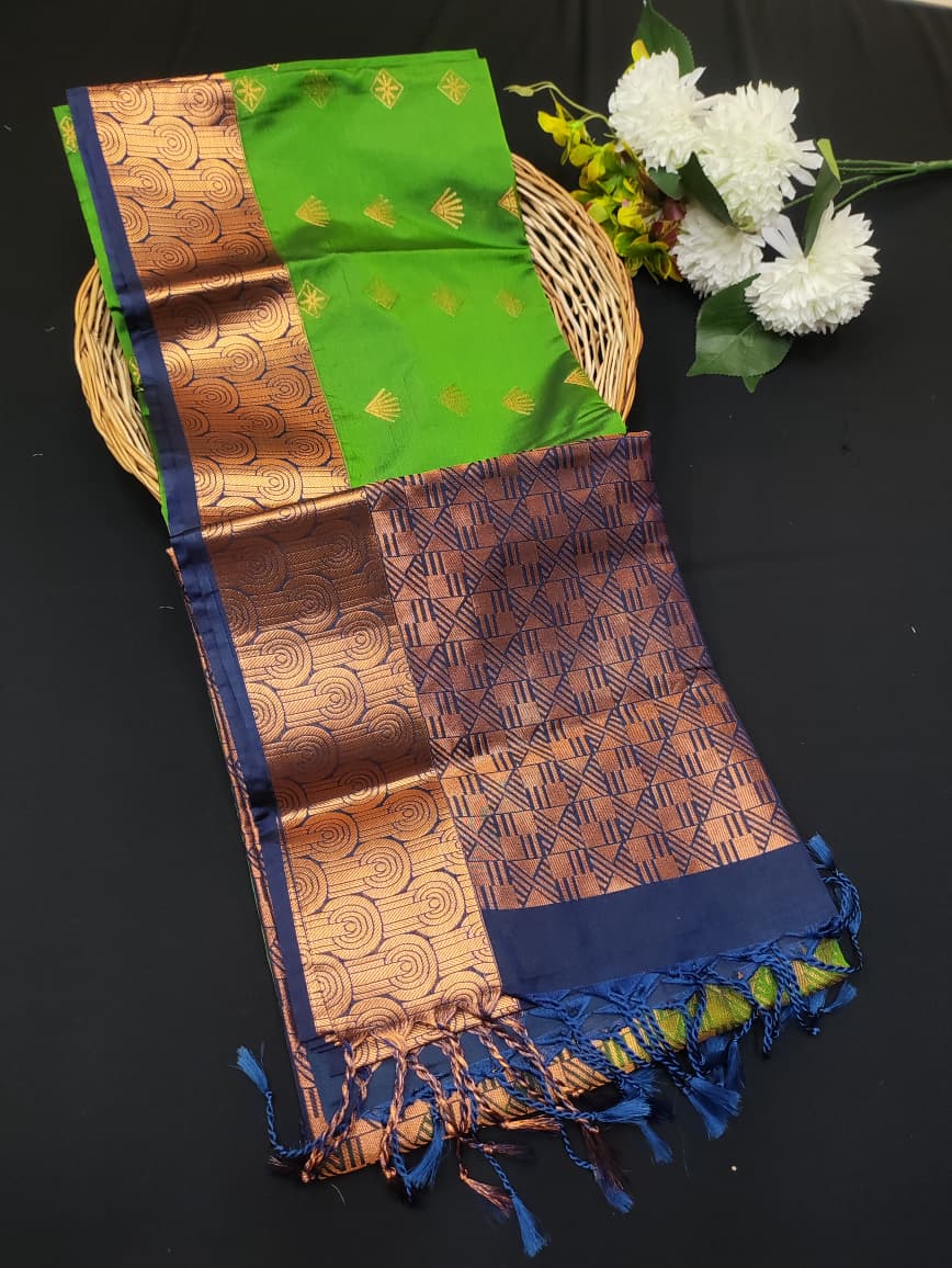 Semi Pure Art Silk Saree with elegant zari work for wedding wear