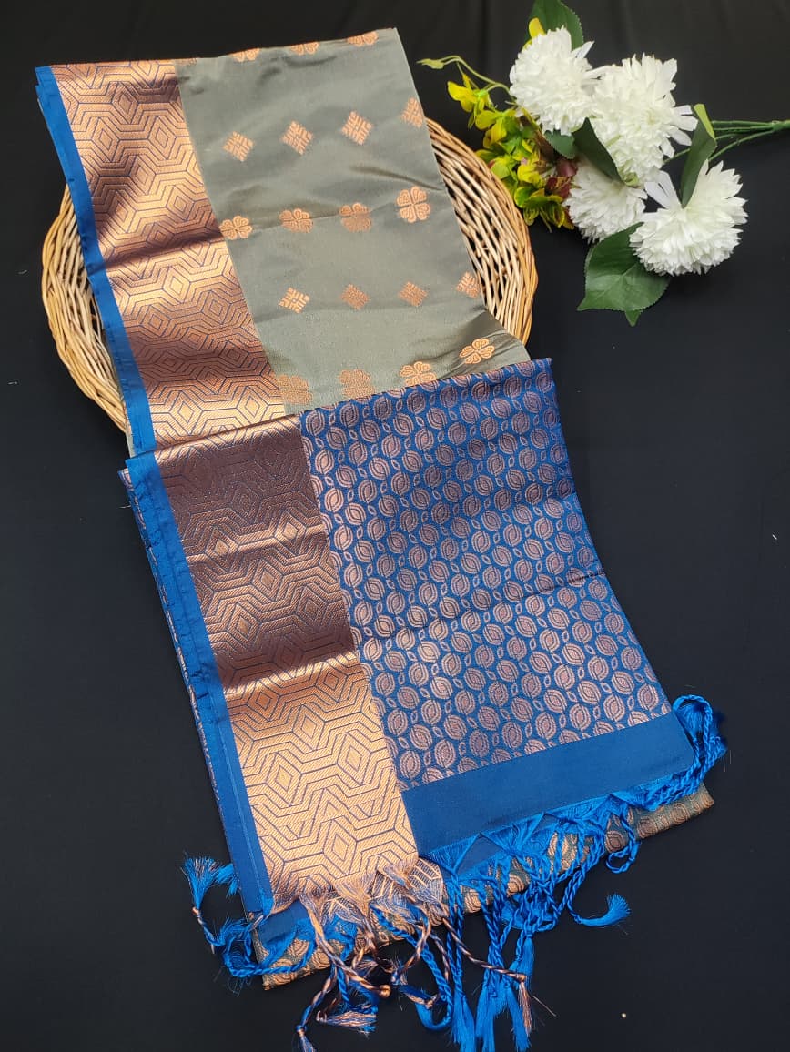 Semi Pure Art Silk Saree with elegant zari work for wedding wear